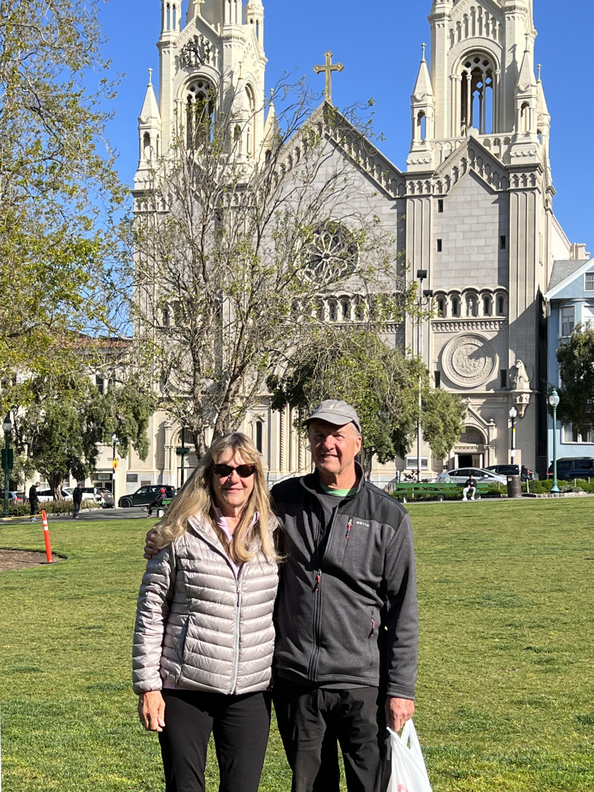 Mike and Kathy in front of church