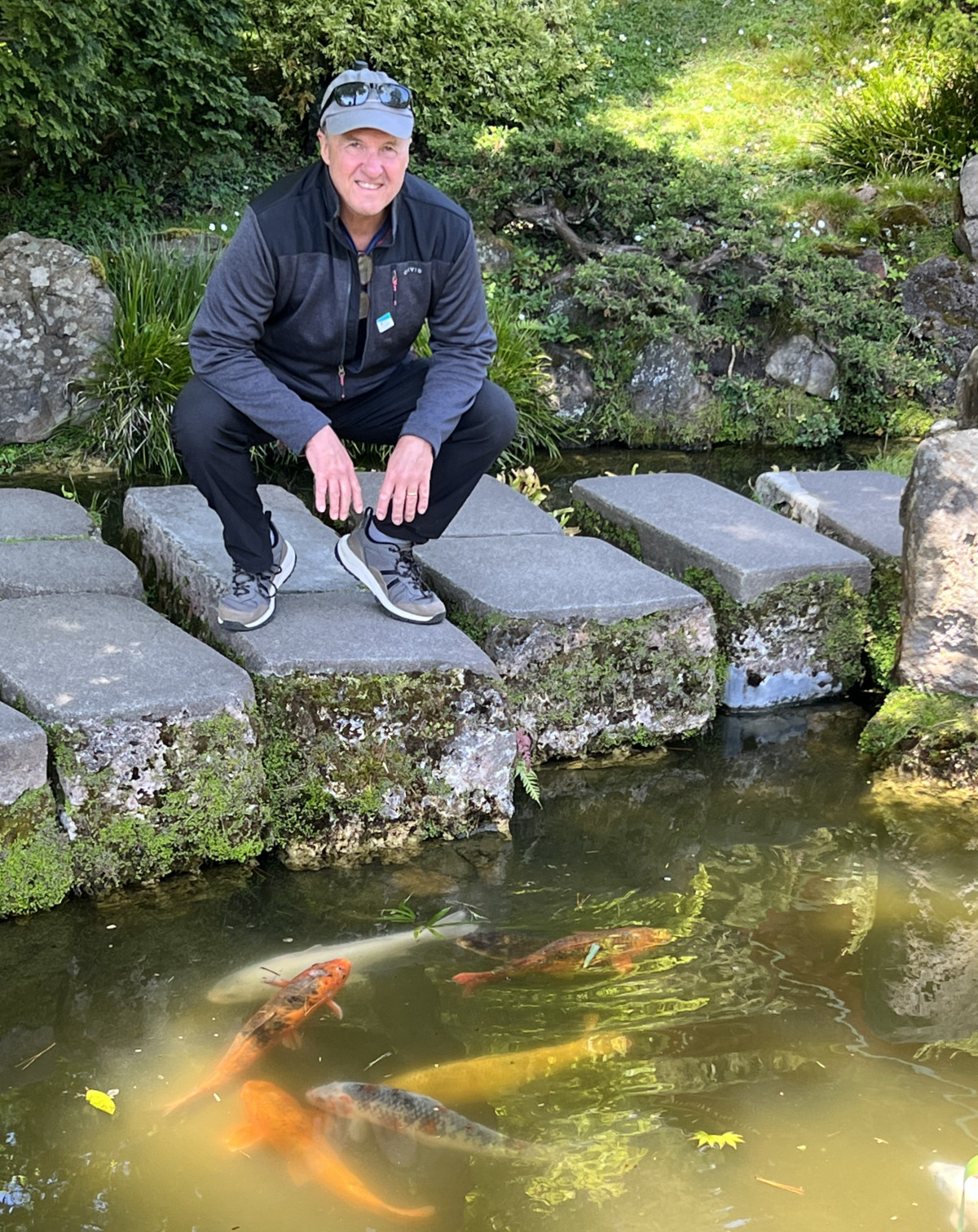 Mike at Koi Pond