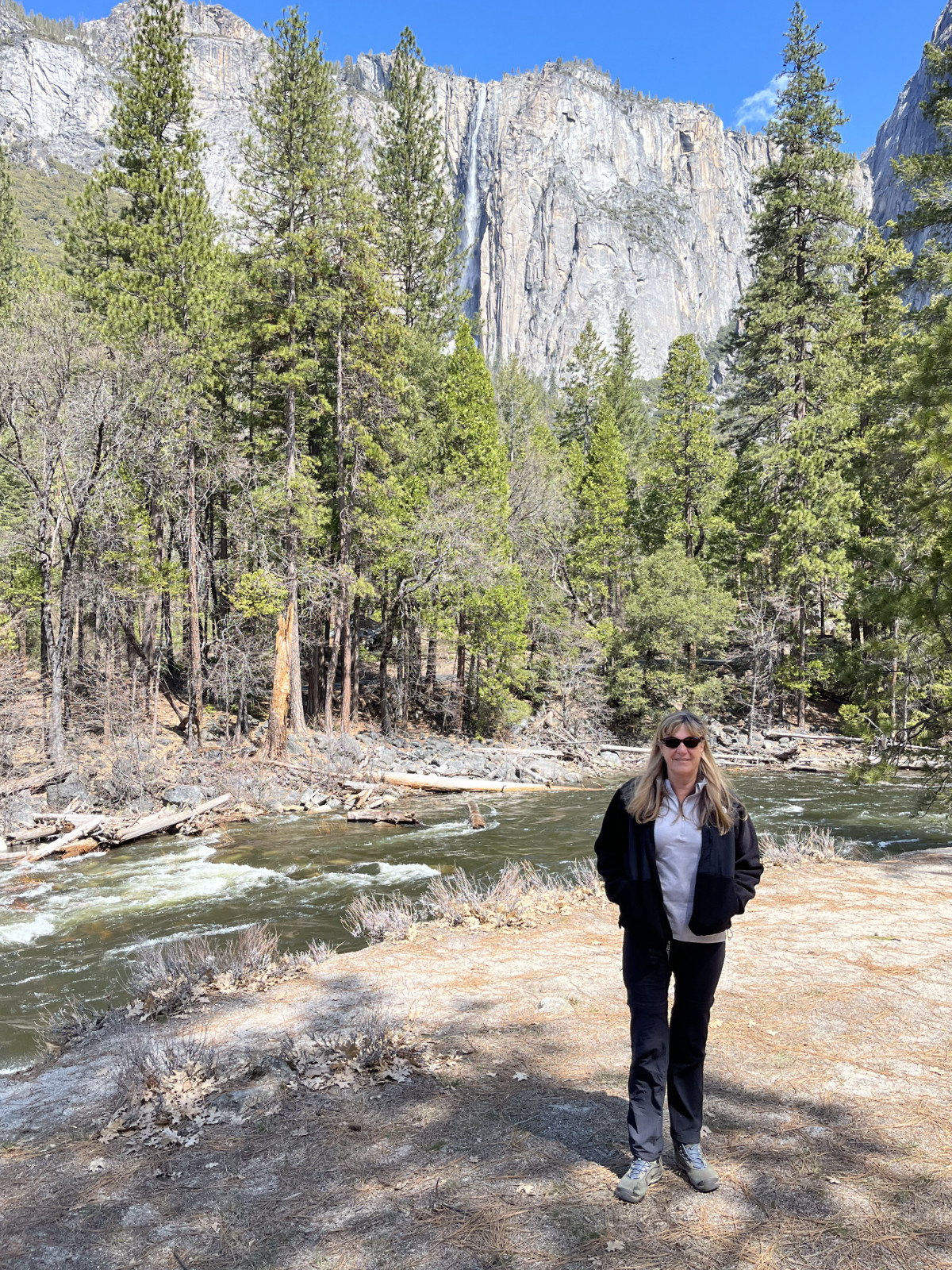 Kathy in front of River