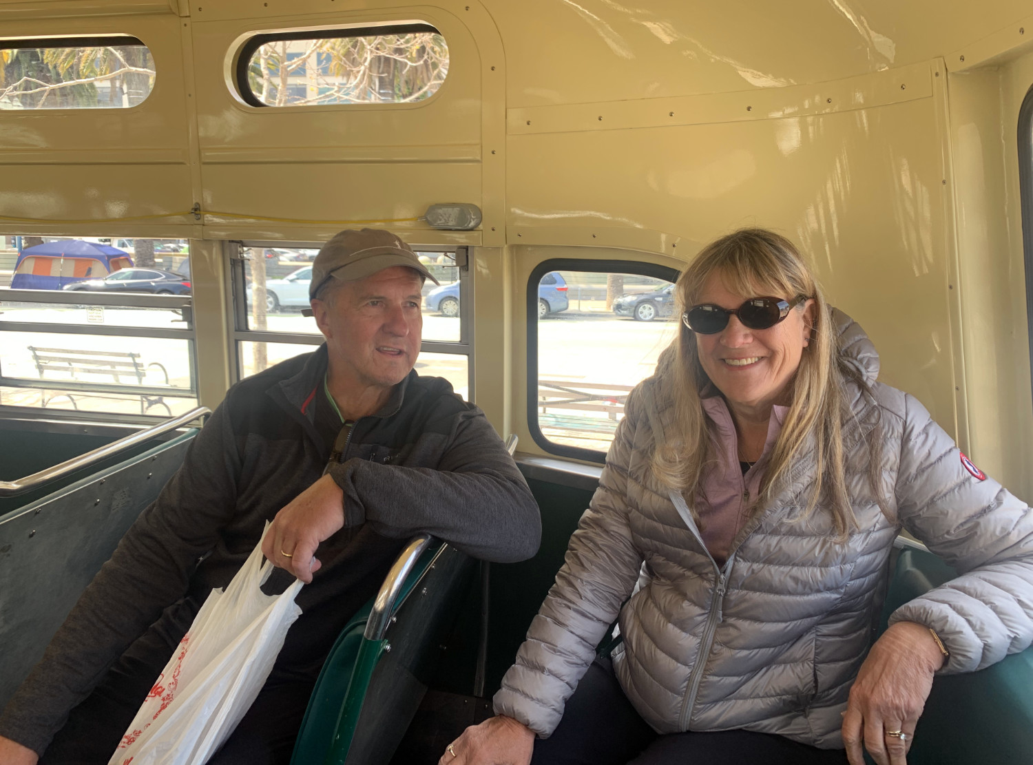 Mike and Kathy in Tram