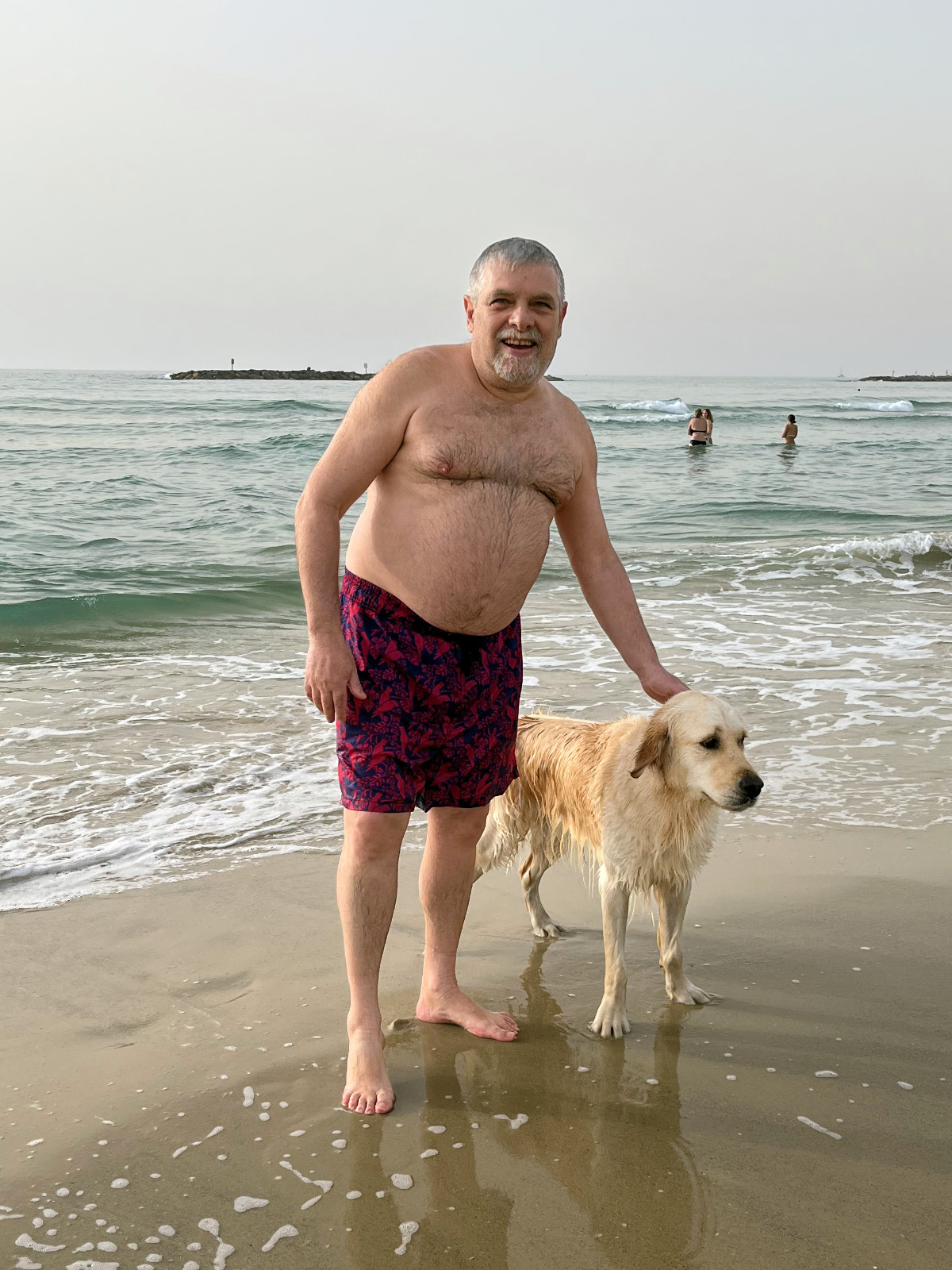 Lenny with Golden Retriever