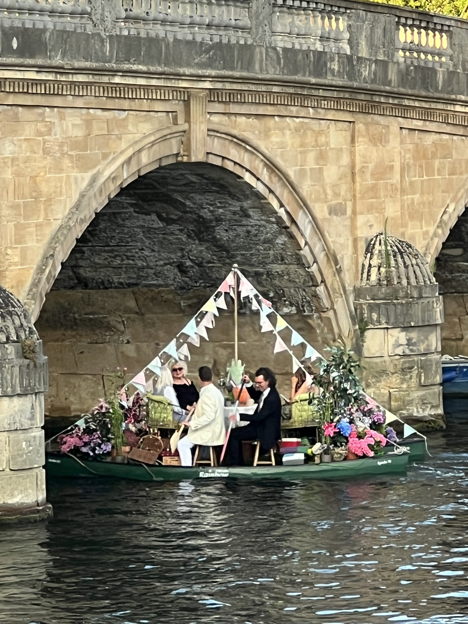 boat with paddlers